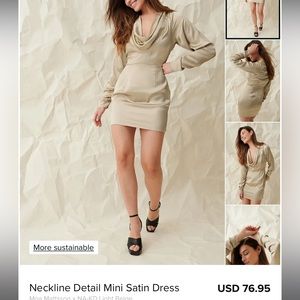 NWT Satin Mini Dress NA-KD